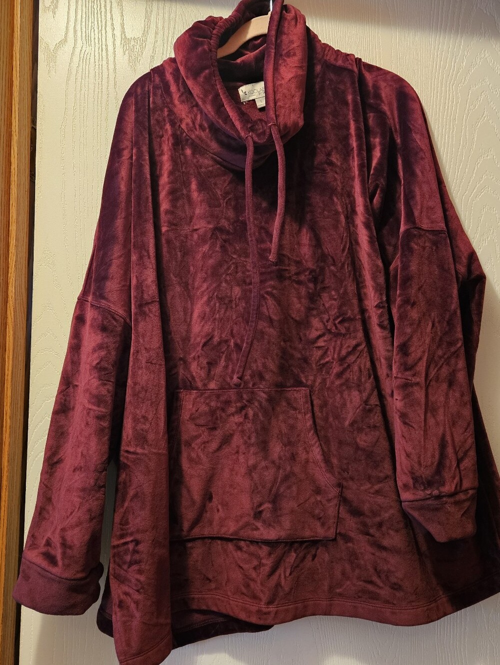 Koolaburra By UGG Velour Cowel Neck Sweatshirt & Leggings Set, Size Large
